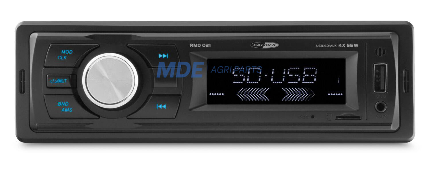 Caliber USB/SD/Aux FM Tuner Head Unit - Blue Screen