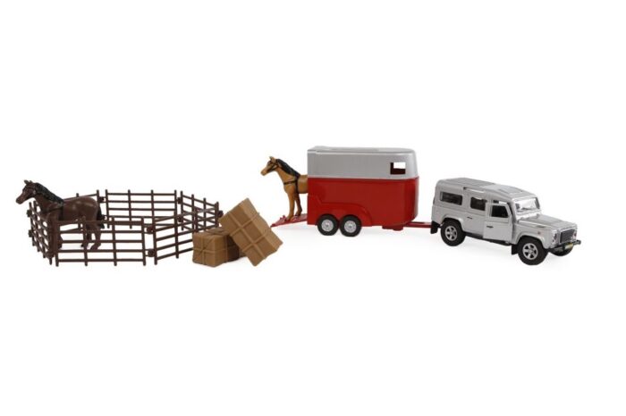 Kids Globe Land Rover and Horse Trailer with Acces