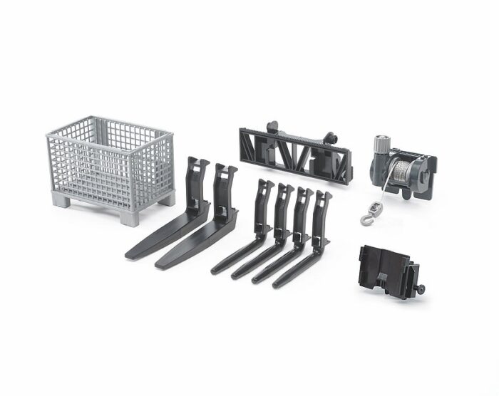 BRUDER Box-type pallet, winch and forks for frontl
