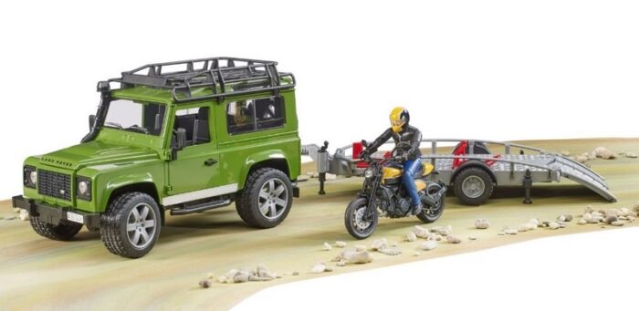 BRUDER Bruder Land Rover Defender, Trailer & S - Image 2