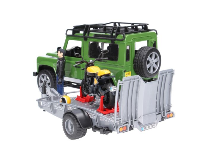 BRUDER Bruder Land Rover Defender, Trailer & S