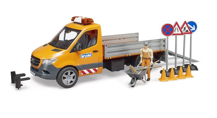 BRUDER MB Sprinter municipal vehicle including lig