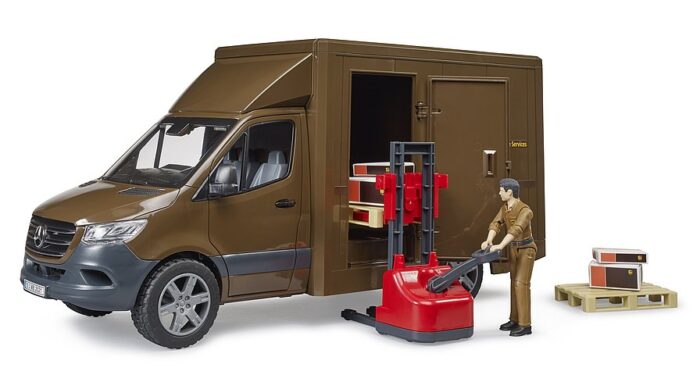 BRUDER MB Sprinter UPS with driver and accessories - Image 2