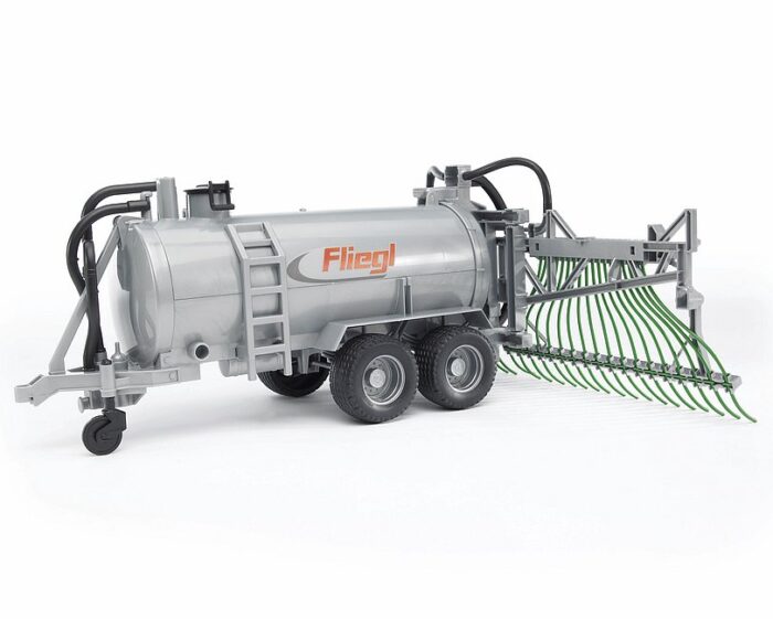 BRUDER Fliegl barrel trailer with spread tubes - Image 2