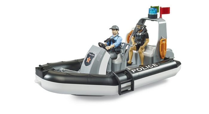 BRUDER bworld Police boat with rotating beacon lig - Image 3