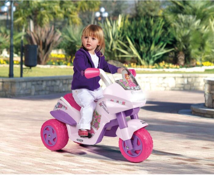 PEG PEREGO FLOWER PRINCESS 6V 3 WHEELED MOTORBIKE - Image 5