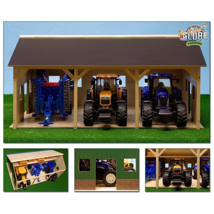 Kids Globe Farm Tractor Shed 1:16 (FITS BRUDER/BRI