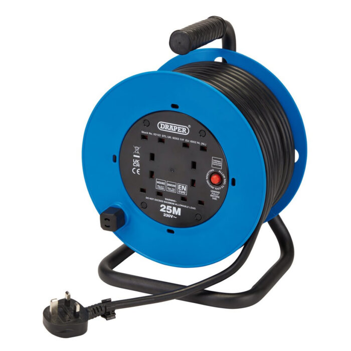 Draper H/Duty 25m Cable Reel