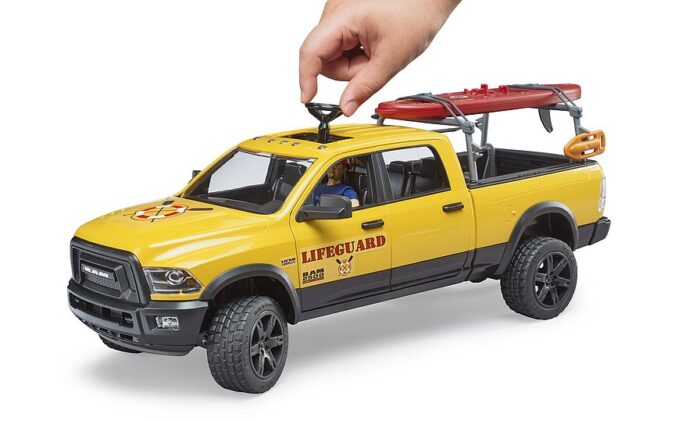 BRUDER RAM 2500 power wagon lifeguard with figure, - Image 3