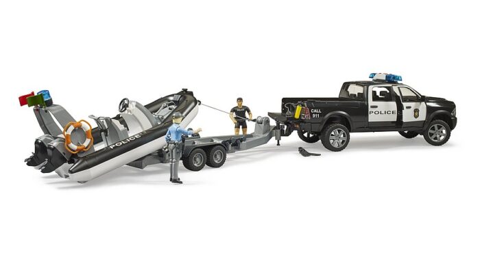 BRUDER RAM 2500 Police Pickup with L+S Module, tra - Image 2