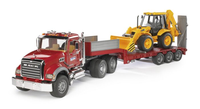 BRUDER MACK Granite Low loader and JCB 4CX