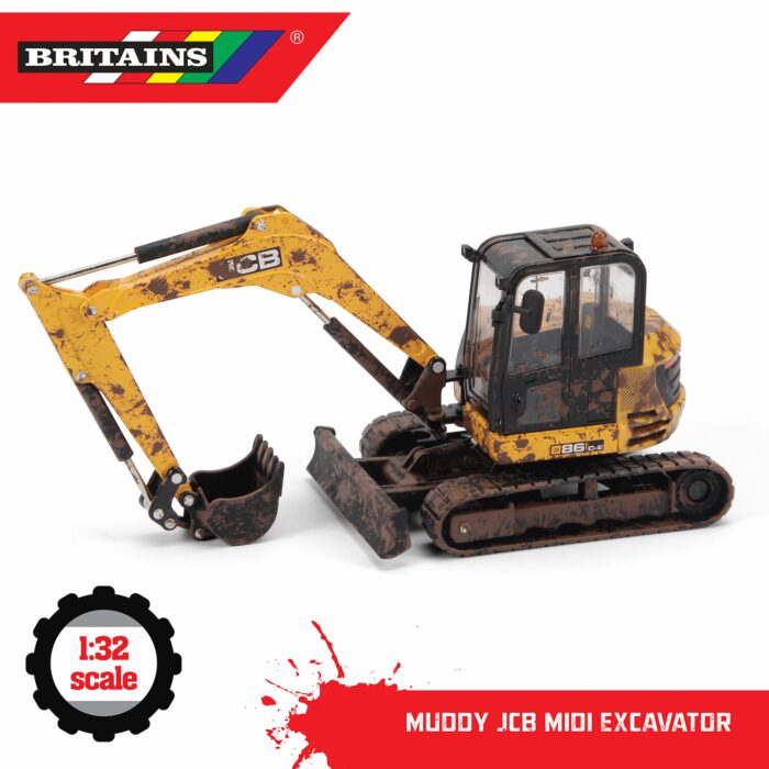 BRITAINS Muddy JCB Midi Excavator
