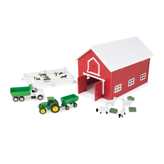 BRITAINS 1:64 John Deere 24 Piece Farm Playset Wit